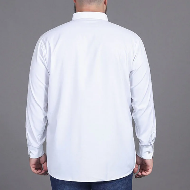 Men Big Shirt Large Size 10XL Bust 160cm 9XL 8XL Loose Shirt men 5 Colors