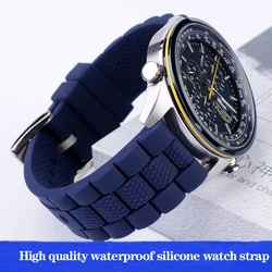 Silicone Watchband For Citizen AT8020 Blue Angel AT8020-03L/54L Air Eagle Jy8035 Strap AR5905 Waterproof Bracelet 20 23mm Black