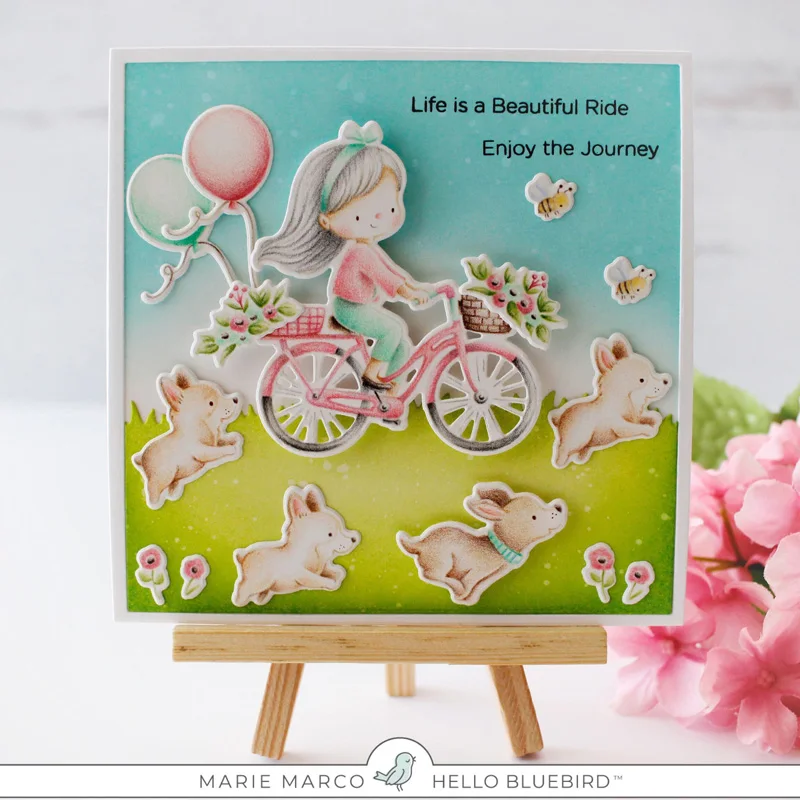 Little Girl Riding A Bicycle Metal Cutting Dies for DIY Scrapbook Album Paper Card Decoration Crafts Embossing 2021 New Dies