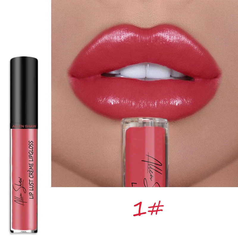 1 Pc 12-colors Sexy Female Shiny Liquid Lipstick Moisturizing lip Gloss Shimmer Beauty Makeup Lip Glaze Cosmetics TPLM2