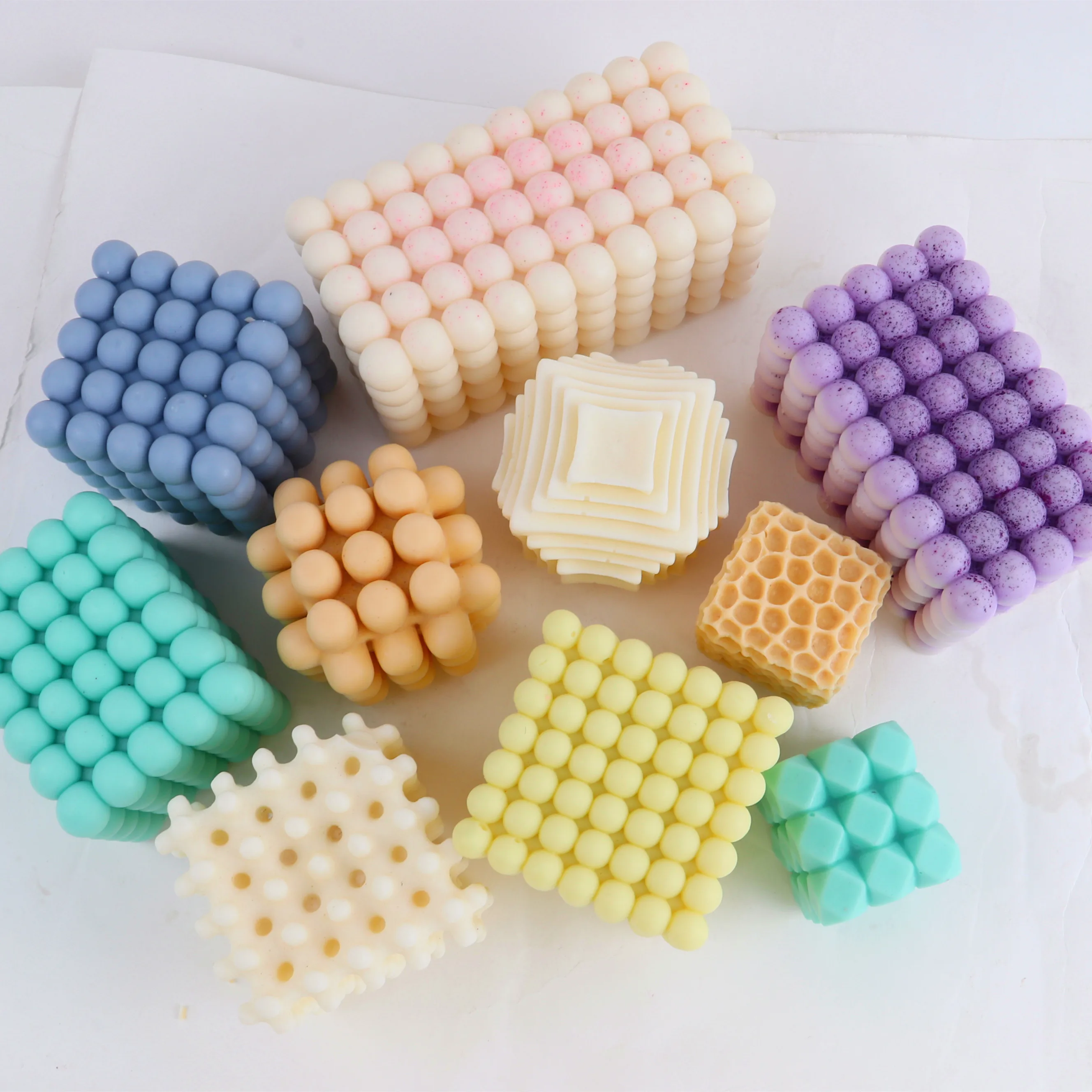 

Big Rubik Silicone Candle Mold DIY Cube Pyramid Soy Wax Candle Making Molds Crafts Aromatherapy Plaster Mould Handmade Soap Form