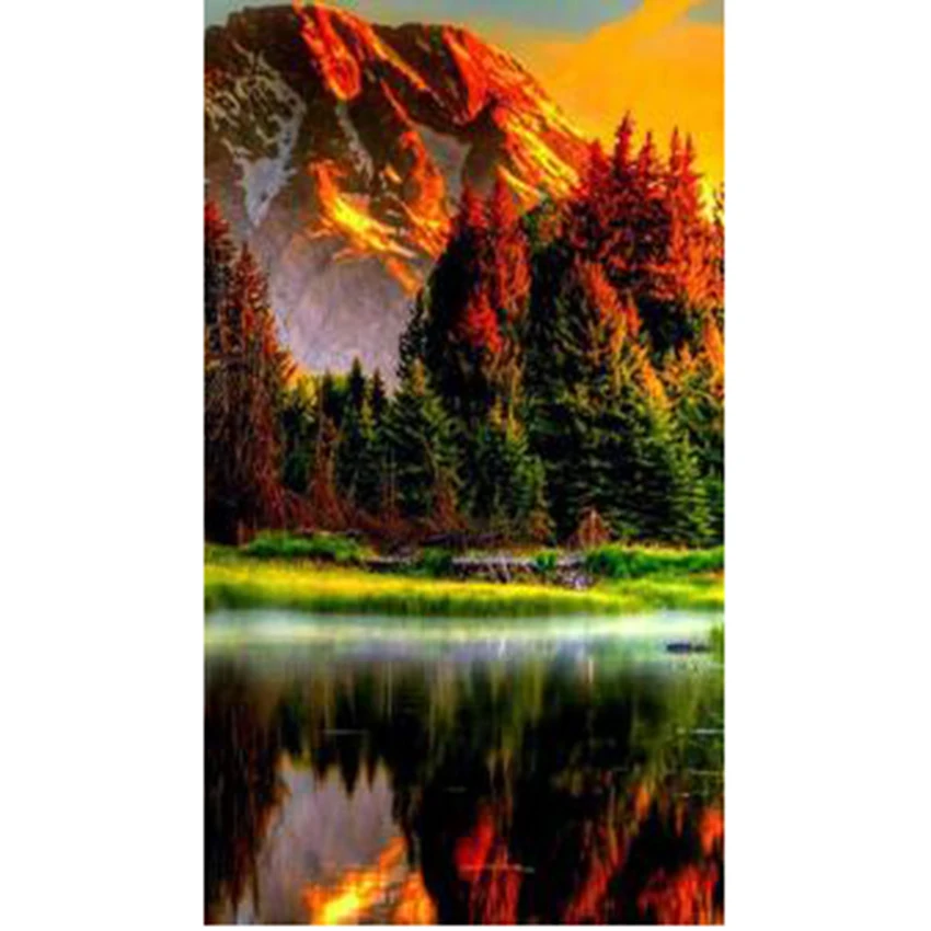 

5D DIY Diamond Painting Sunset Picture Square Round Diamond Art Sale Landscape Cross Stitch Kit Home Decoration WG2720