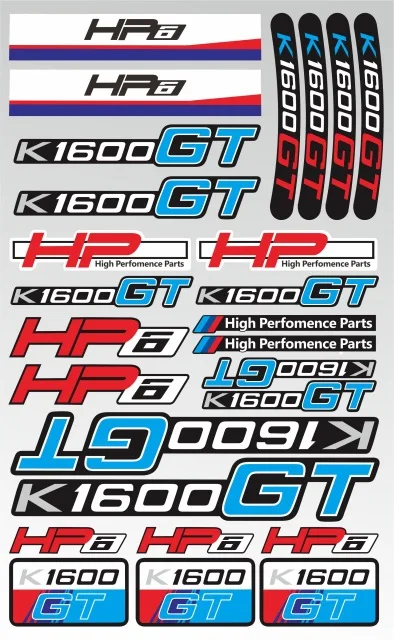 

Motorcycle Body Reflective Sticker For BMW K1600GT HP6 k1600gt K1600 GT Waterproof Fuel Tank Decal Shock Absorber Decals sticker