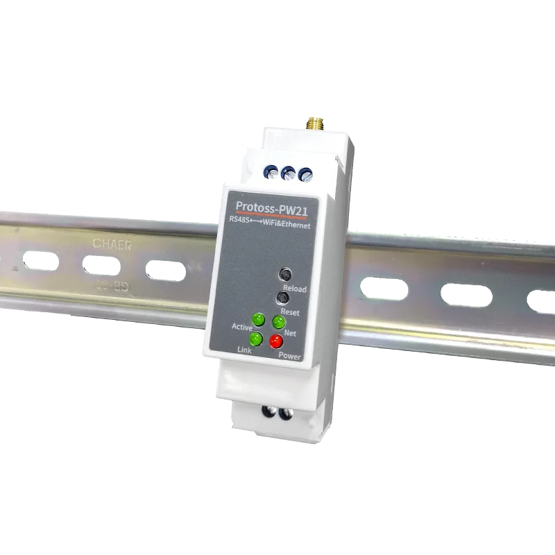 Puerto serie Modbus RS485 DIN-Rail a Ethernet/convertidor WiFI, transmisión bidireccional transparente entre RS485 y RJ45