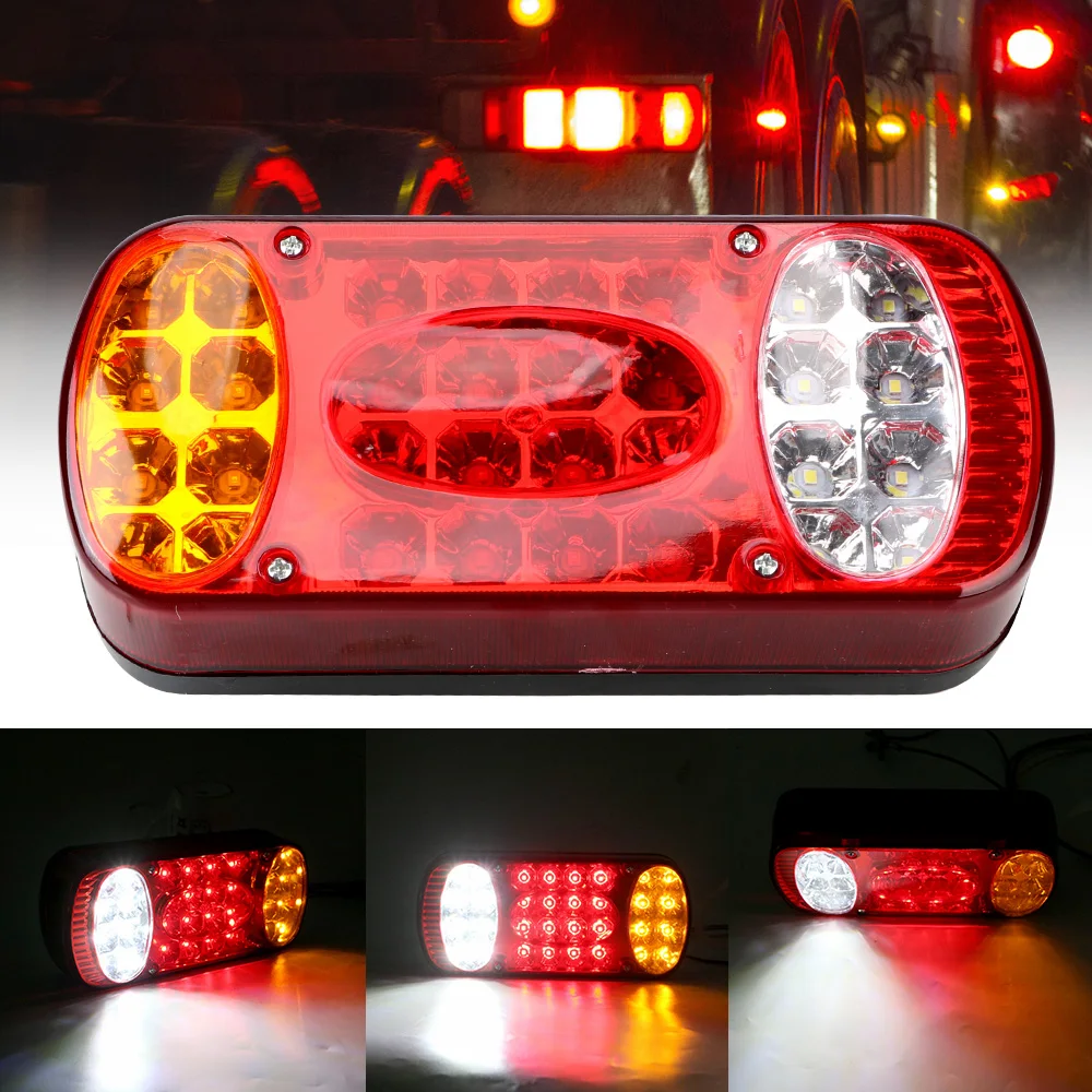 Rear Stop Brake Lights 12V Waterproof 32LED Taillight 1Pc Car Truck Tail Light Signal Indicator For Trailer Lorry
