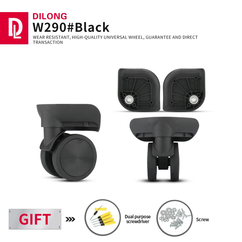 DILONG W290 Kézikocsi esetben Poggyász Univerzális Kerék kiegészítők wheels Koffer javító kiegészítők Kicserélés casters