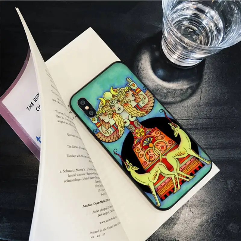 Hecate Tarot Card Triple Moon Goddess Phone Case for iPhone 13 11 12 pro XS MAX 8 7 6 6S Plus X 5S SE 2020 XR cover