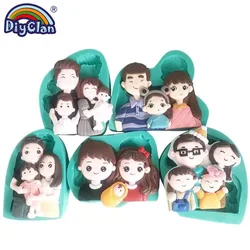 DIY Family Father's Mother's Day Candy Chocolate Fondant Silicone Mold Cake Insert The Cards Decoration Household Baking Tools