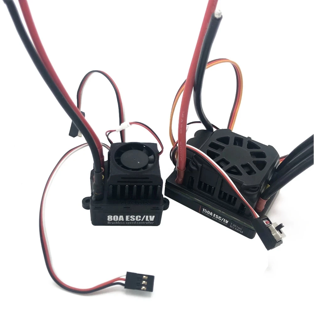 RC ESC,80A/150A Two-Way Brushless ESC Electric Speed Controller 2-6S With BEC Waterproof ESC for 1/8 1/10 RC Truck