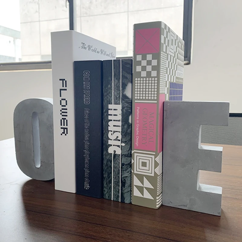 Big concrete letter silicone mold cement alphabet decoration mold creative office bookends mold 16*3cm