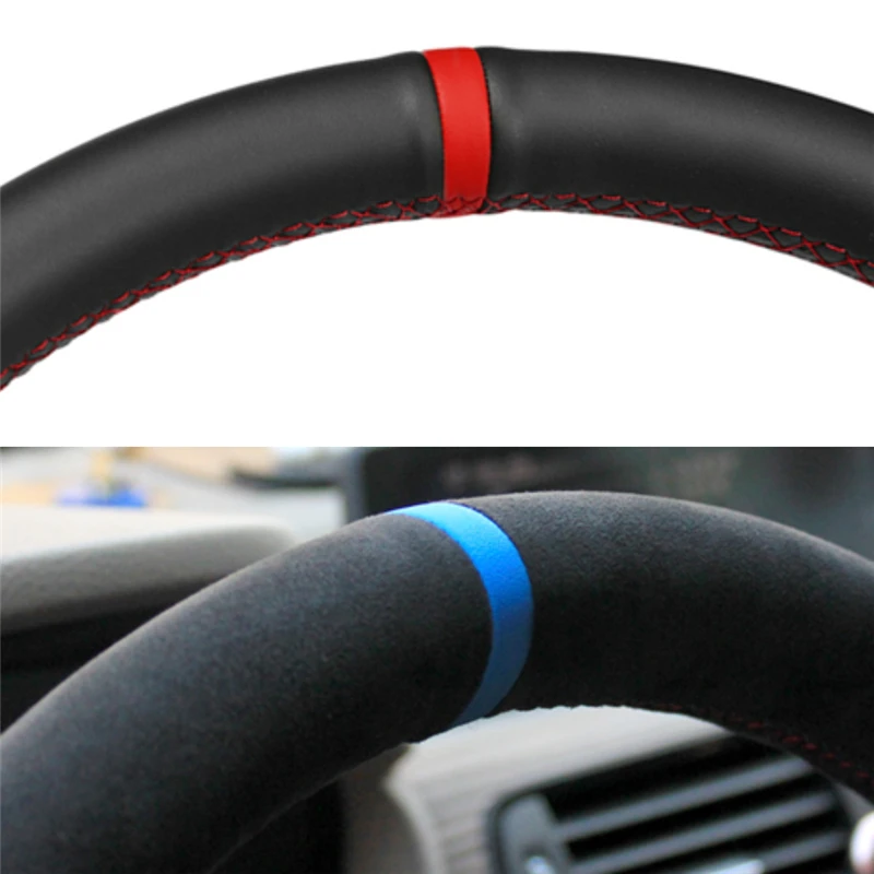 Black PU Artificial Leather Car Steering Wheel Cover for Opel Mokka Insignia Astra (J) Meriva (B) Ampera Cascada Zafira Tourer