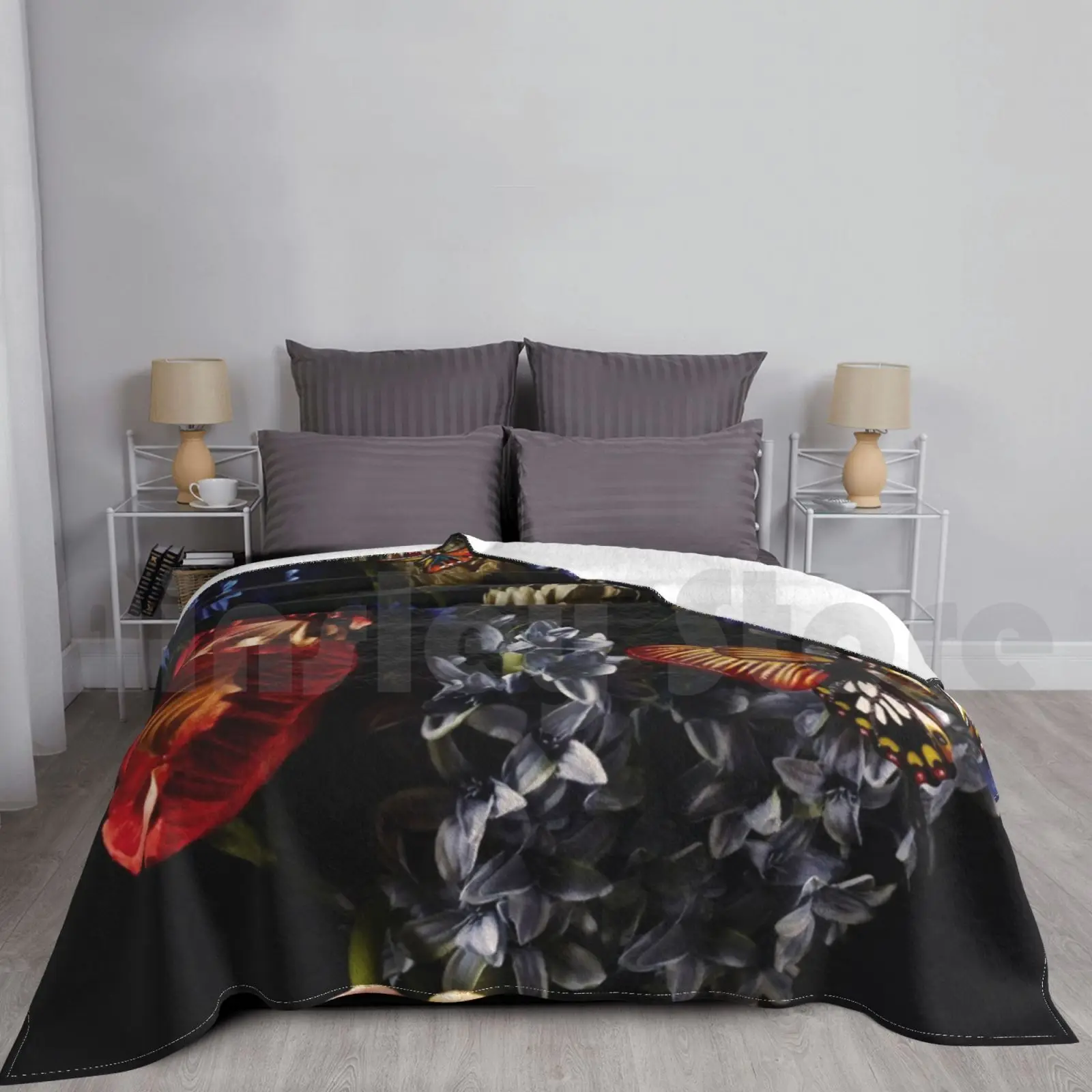 

Rikard Osterlund's Flowers ( Man’s Suffering ) Blanket Fashion Custom Dutch Master Flowers Memento Mori Vanitas