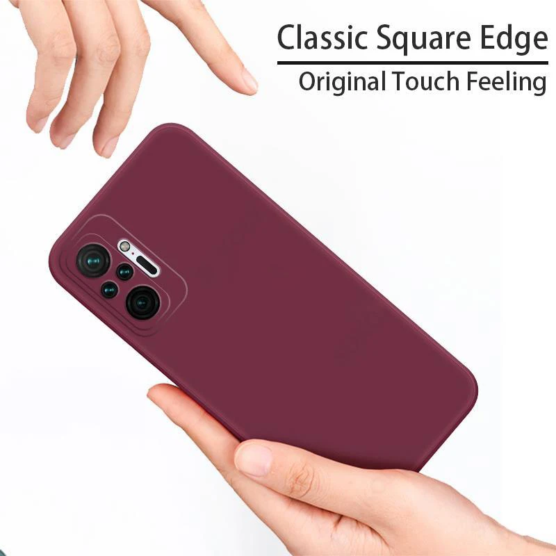 Redmi Note 10 Pro Case Square Liquid Silicone Phone Soft Cover For Xiaomi Redmi Note 10 Pro Redmi Note 10 S 10S Redmi Note10 Pro