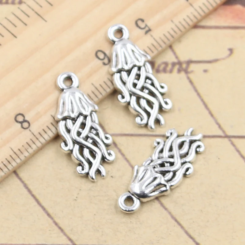 20pcs Charms Octopus Squid 22x10mm Tibetan Silver Color Pendants Antique Jewelry Making DIY Handmade Craft