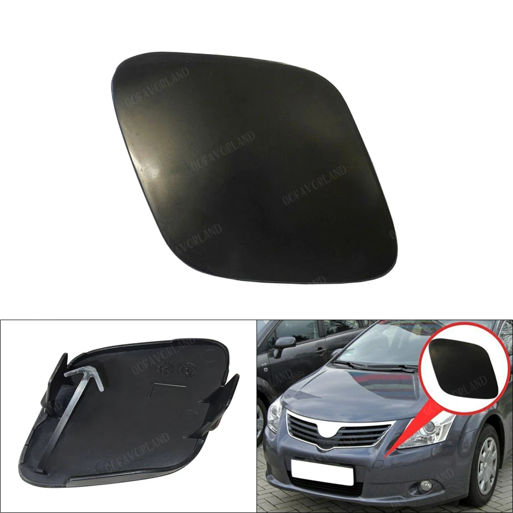 Front Left Bumper Tow Hook Eye Caps Trailer Cap Cover Unpainted 53286-05901 For Toyota Avensis T27 2008 2009 2010 2011