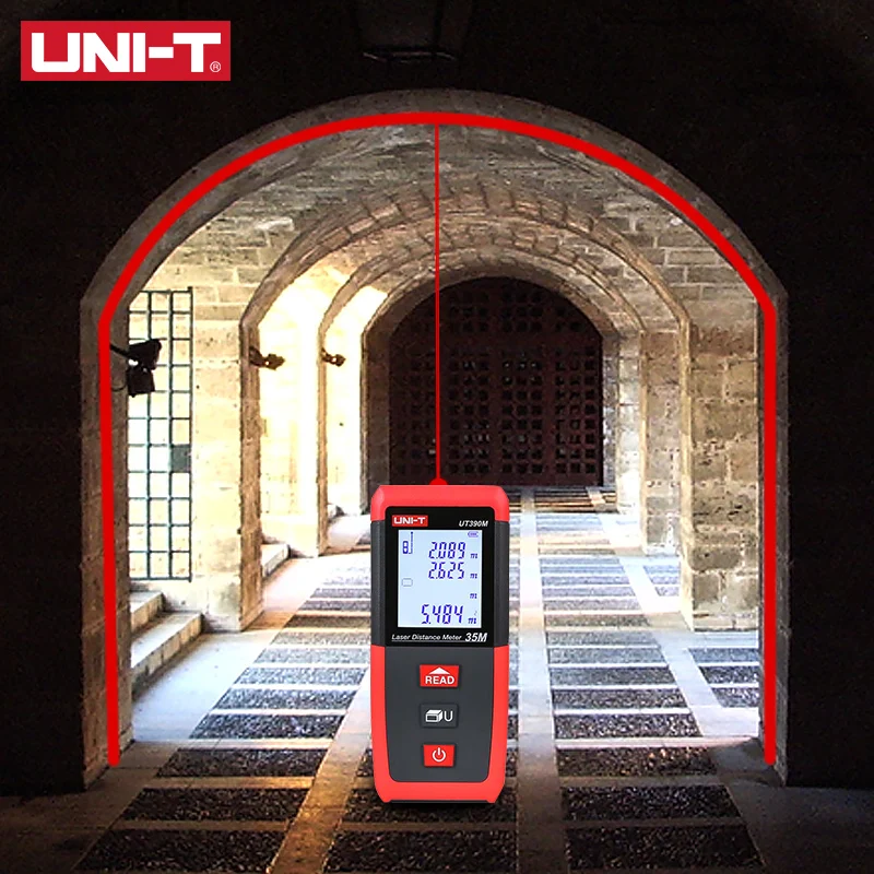 UNI-T Laser Range Finder 40M 50M 60M LM Series Digital Laser Distance Meter Trena Tape Build Measure Electronic Ruler