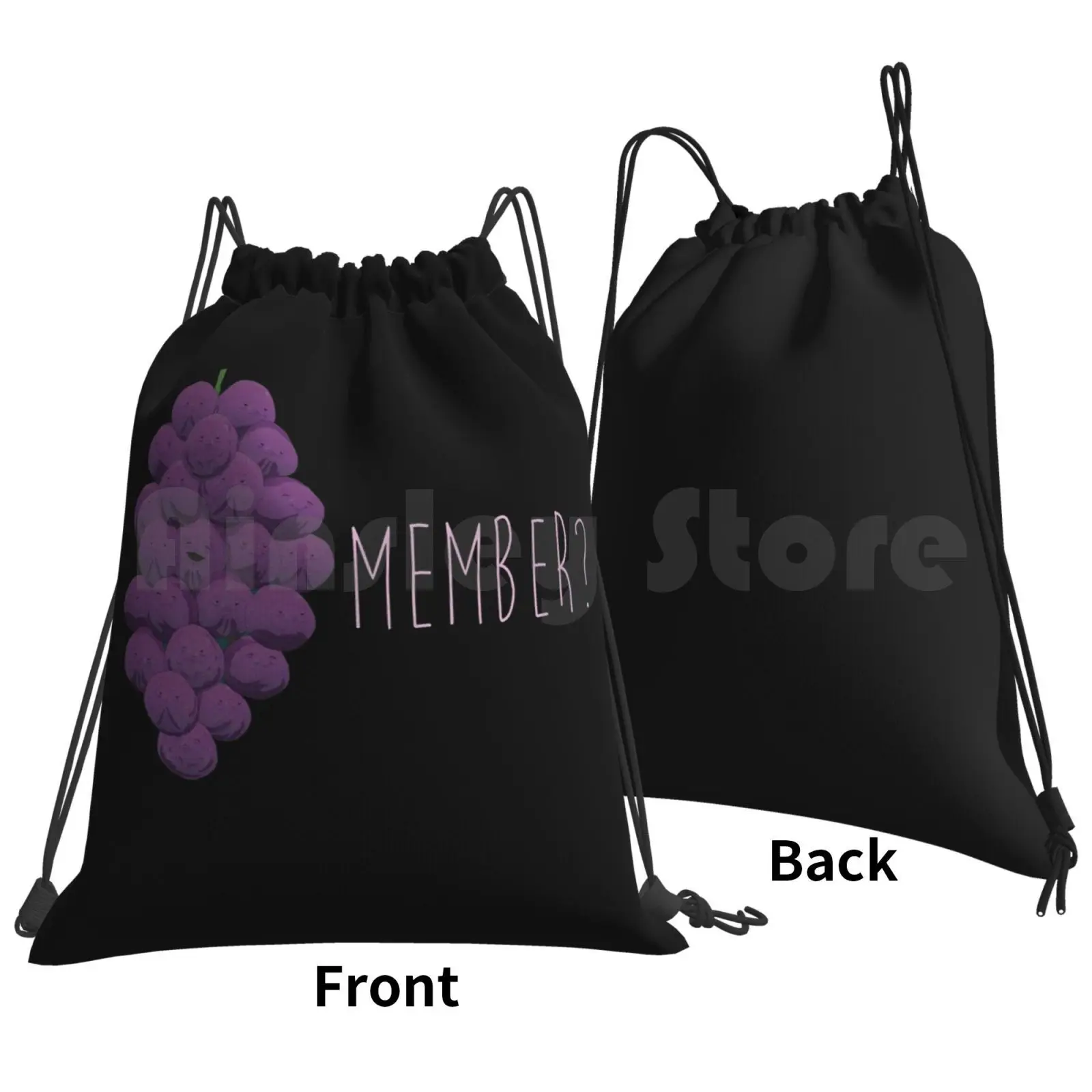 Member Berries : Fanart Print Backpack Drawstring Bags Gym Bag Waterproof Member Berries Member Berries Fanart Fan