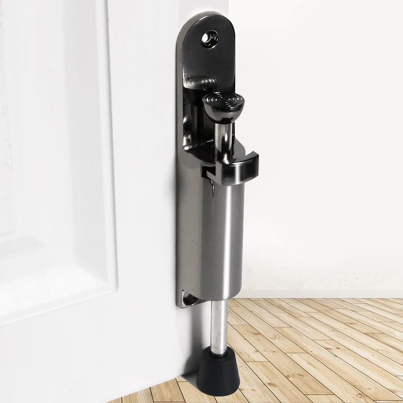 KAK Türstopper aus Zinklegierung mit fußbetriebenem Hebel, verstellbarer Kickdown-Türhalter aus Bronze, Türstopper-Hardware, Türpufferbeschläge