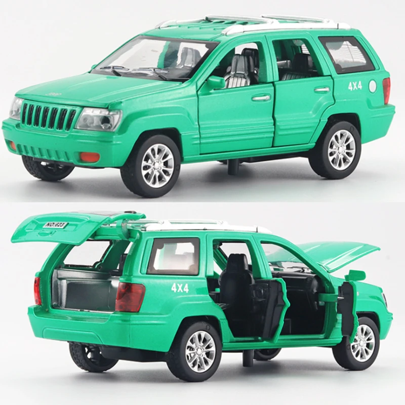 1:32 Grand Cherokee Classic Car Alloy Car Model Diecasts Metal Toy Off-road Vehicles Car Model Simulation Sound Light Kids Gifts