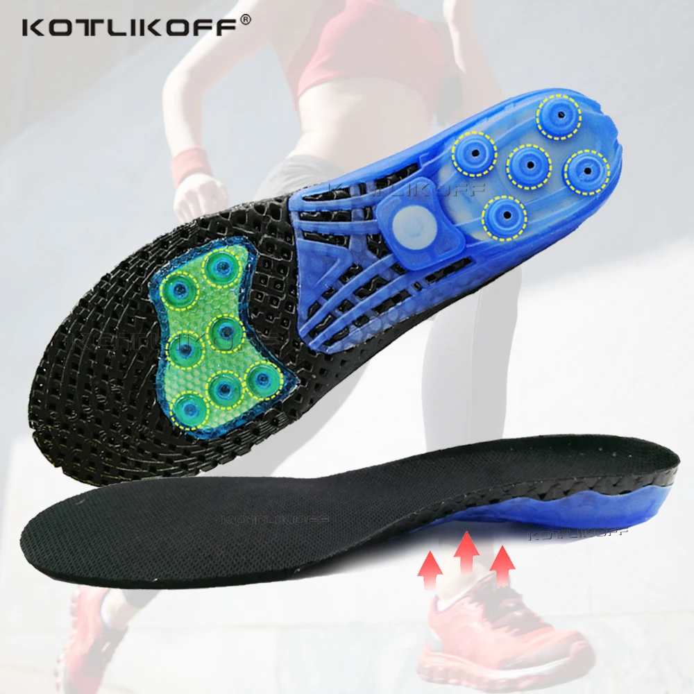 Running Sport Insoles For Shoes Super Shock-Absorbant Silicone Orthopedic Insole Arch Support Foot Pain Relieve Pad Inserts