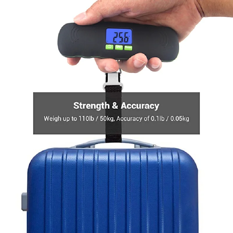 Portable Scale Digital LCD Display 110lb/50kg Electronic Luggage Hanging Suitcase Travel Weighs Baggage Bag Weight Balance Tool