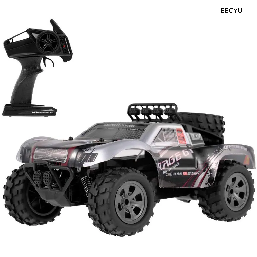 

EBOYU 1885A RC Car 2.4GHz 1/18 2WD Big Wheel Off-Road Remote Control Truck King RTR for Kids Beginners