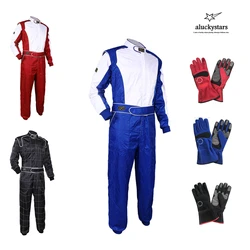 High Quality Men Women Flame Retardant Auto Karting Suit Glove F1 Formula Racing Venue Clothes Drift Coveralls Kart Suit Glove
