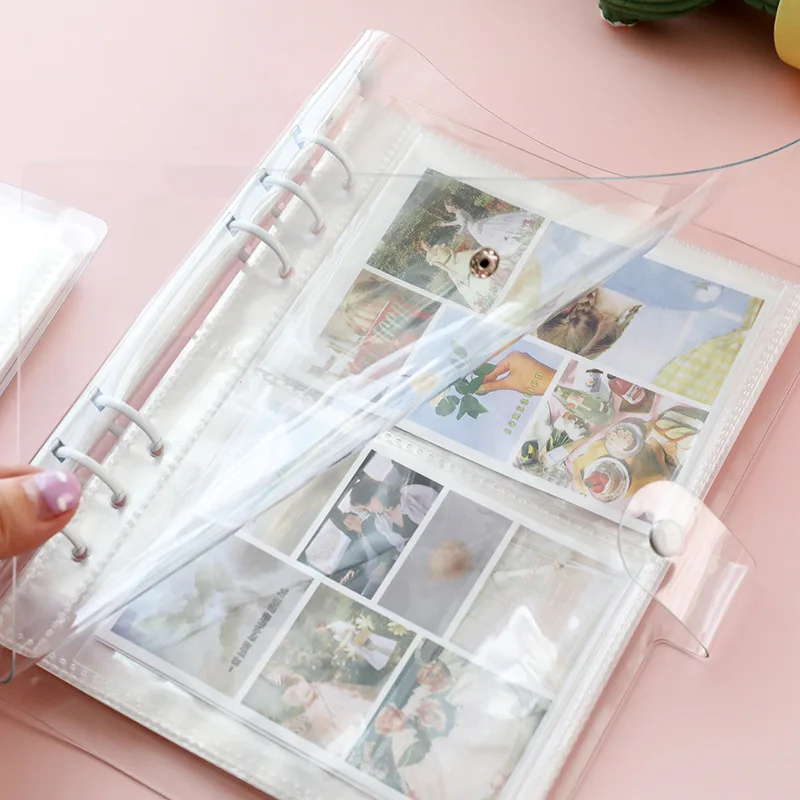 A5 Colorful Photocard Binder 25 Sheets Pockets 100 Photos for 2x6 Inch Photo Strips 2 x 6 Inch Bookmark Photo Booth Frame Album