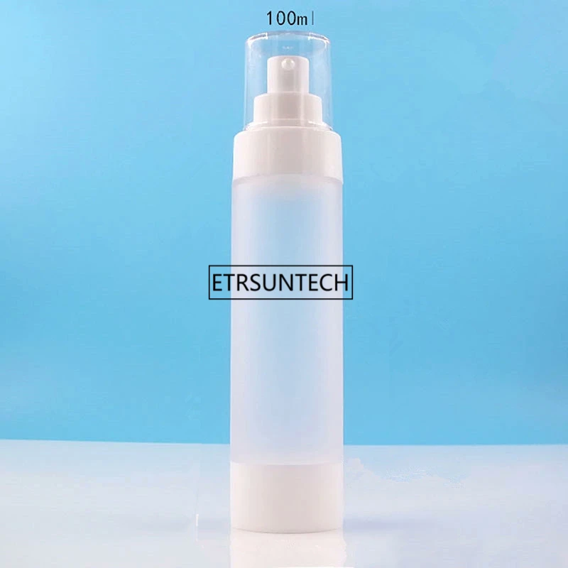 100pcs 100ml Frosted Airless Pump Vacuum Container Plastic Cosmetic Emulsion Bottle Refillable Bottles F3618