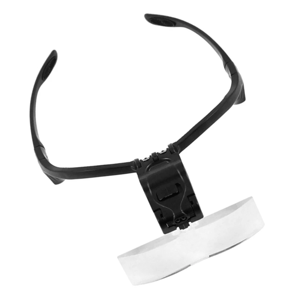 1.0/1.5/2.0/2.5/3.5X Magnifier Headband Magnifying Glasses Eye Repair Magnifier 2 LED Light Glasses Loupe Optical Lens