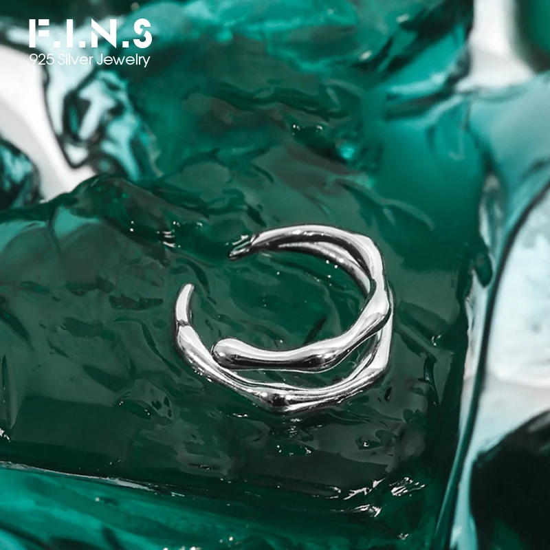 

F.I.N.S 100% S925 Стерлинговое серебряное кольцо для ног минималистичное асимметричное женское кольцо для хвоста корейская мода для костяшек серебряные кольца для женщин
