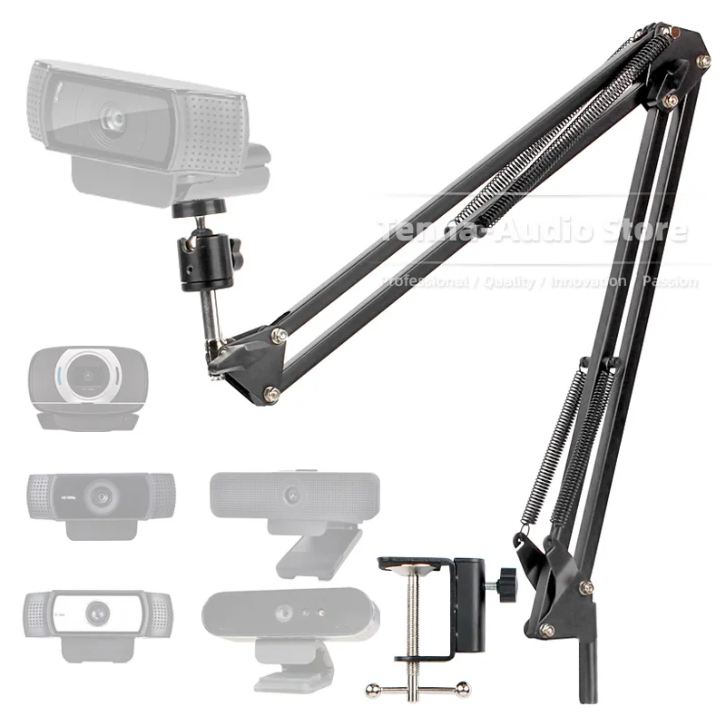 

For Logitech Webcam C920 C922 C930e C930 C615 C 922 930 e 930e 920 615 Desktop Suspension Boom Arm Stand Scissor Mount Clamp