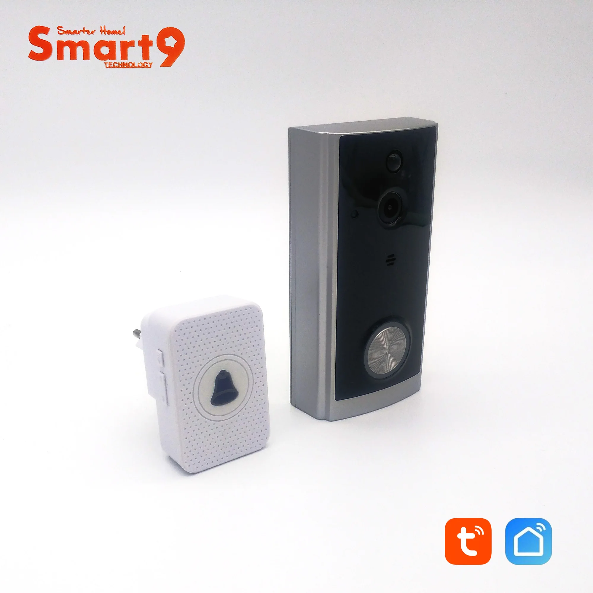 Smart9 WiFi DoorBell F1 HD 1080P พร้อม IR Night Vision PIR 2-Way Audio Powered by Tuya ทำงาน alexa และ Google Home