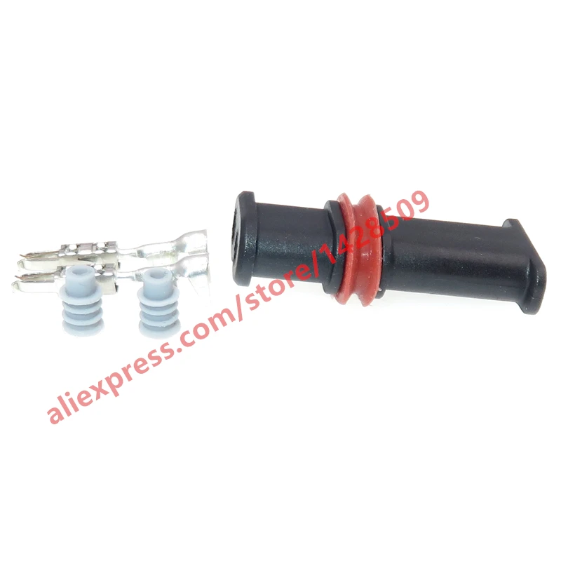 1 Set 2 Pin Auto Electric Wire Connector With Terminal 1.5 Series Automobile Wiring Harness Unsealed Female Socket