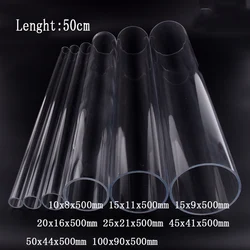 1pcs Acrylic Pipe High Transparent Glass Tube Length 20~50cm Fish Tank Aquarium Garden irrigation Pipe Fittings