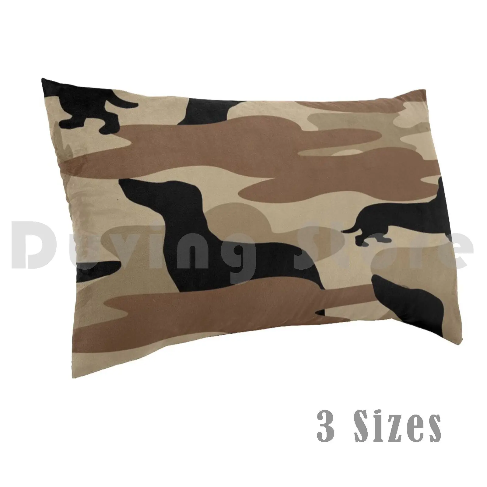 Desert Camo Weiner Dogg Pillow case 1614 Weiner Dachshund Sausage Hotdog Camo Desert Bosh Dog