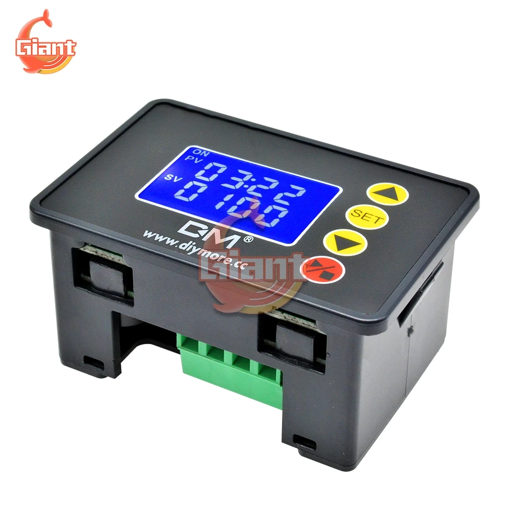 1.37 inch LCD Digital Display Microcomputer Time Controller AC 110-220V DC12V 24V Timer 0000-9999S 480W 2200W Control Module