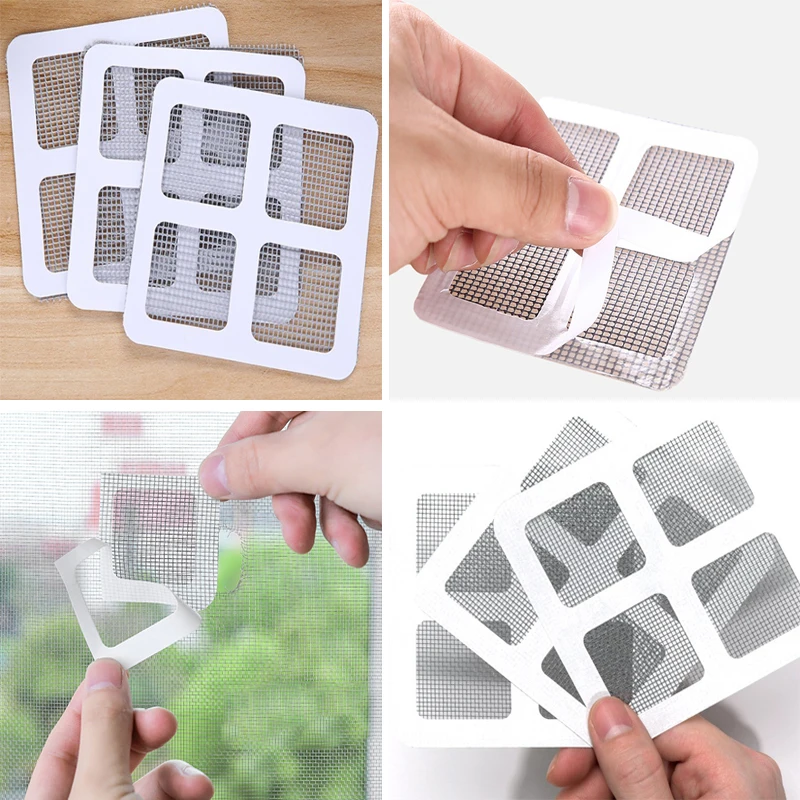 

1-10PCS Fix Net Window Home Adhesive Stickers Anti Mosquito Fly Bug Insect Repair Screen Wall Patch Stickers Mesh Window Screen