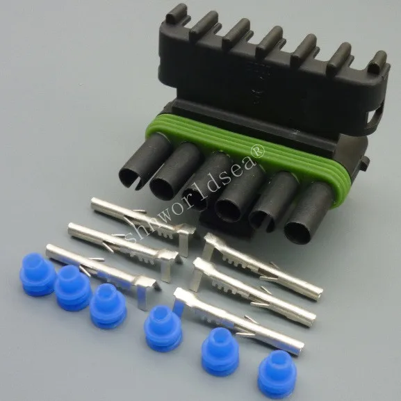 Shhworldsea 6 Pin 12015799 12010975 Auto Weather Pack Adapter Automotive Plug For Electrical Car Connector Plug