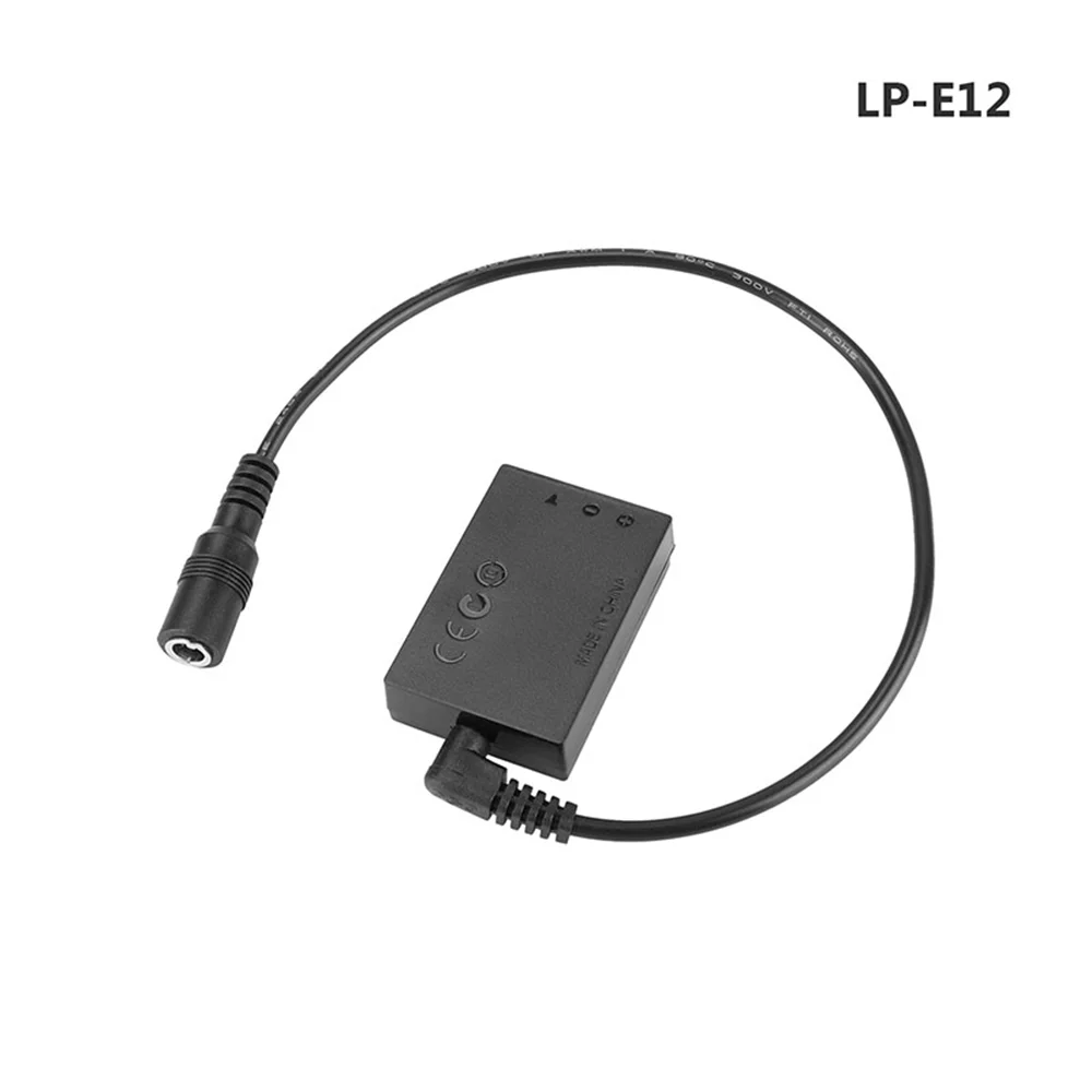 CAMVATE มาตรฐาน Canon LP-E12 (DR-E12) Dummy แบตเตอรี่2.5มม.DC Connector (275มม.) สำหรับ Canon EOS M/M2/M10/M50/M100/M200