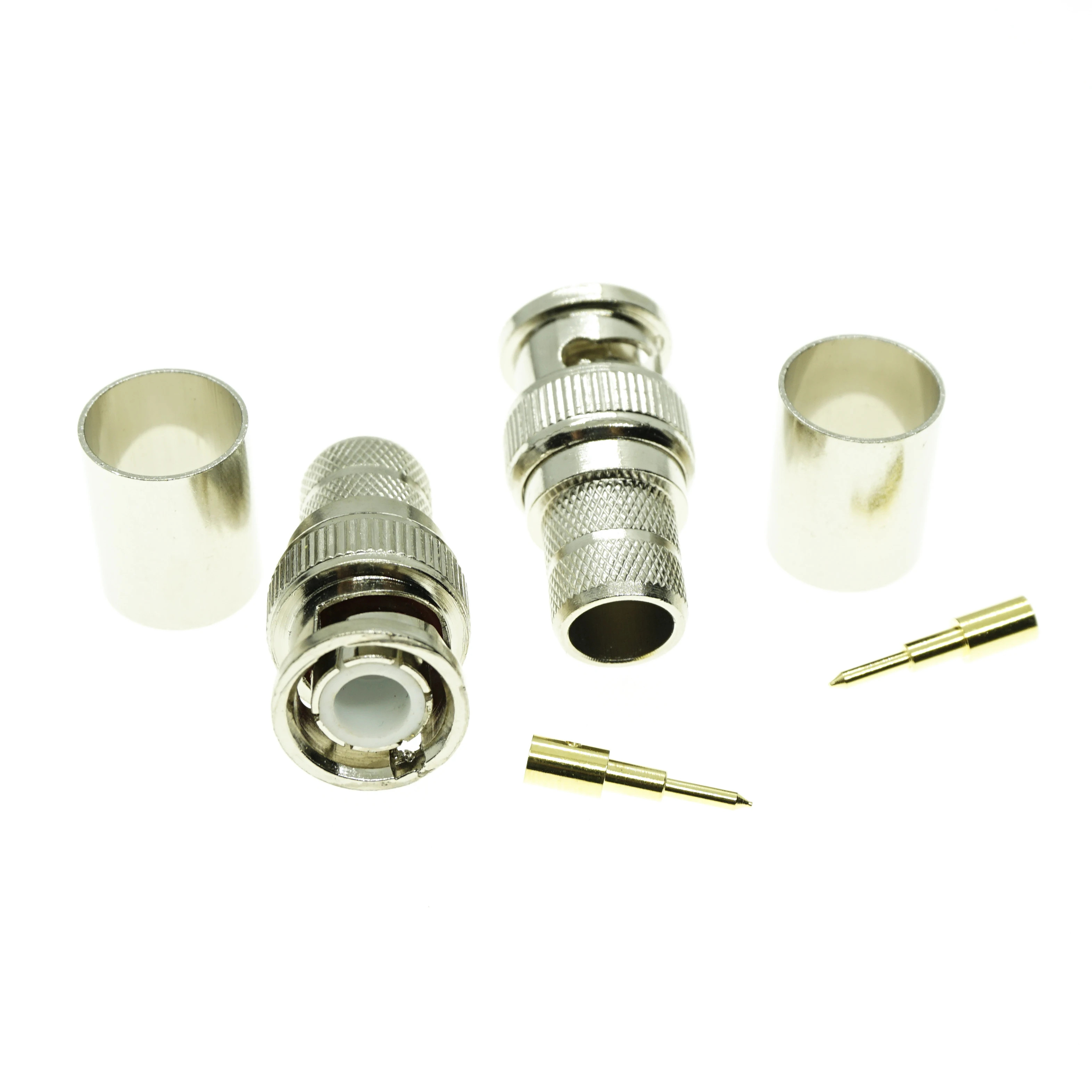 Connector BNC Male Crimp Type RF Connectors For LMR400 RG8 RG213 RG214 7D-FB Cable Coax Wire