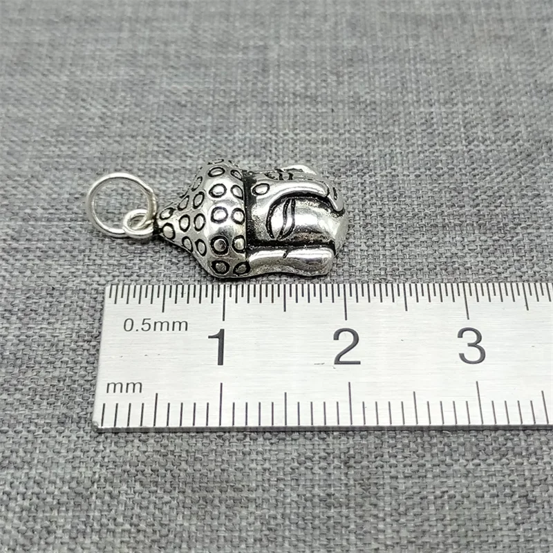 925 Sterling Silver Buddha Statue Charm Buddhism Pendant for Yoga Meditation