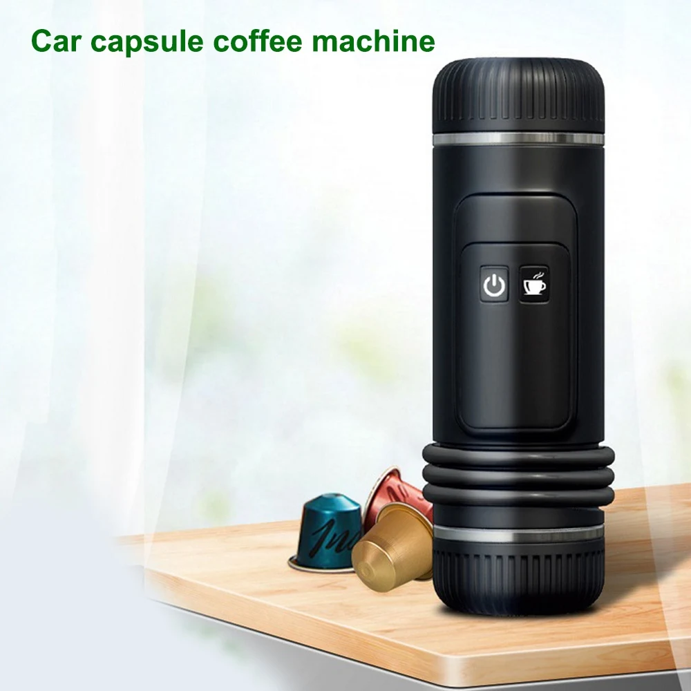 80ml Mini Espresso Coffee Maker 150W Outdoor Semi-Automatic Personal Coffee Machine Car Rechargeable Capsule Coffee Machine