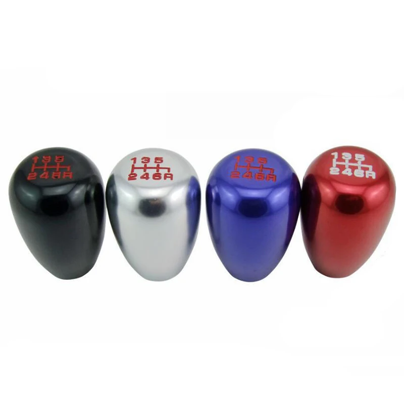 Universal 5 Speed Gear Shift Knob Manual Car Auto CNC Aluminum Shifter Gear Knob Black Red Blue Silver