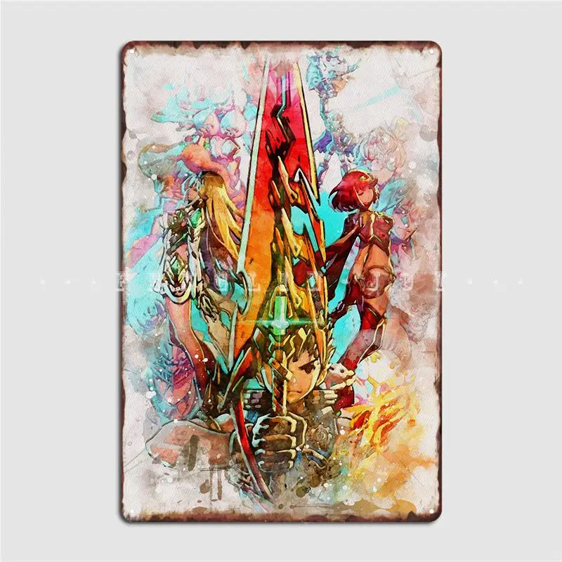 Xenoblade Chronicles Poster Metal Plaque Wall Decor Designing Living Room Club Tin sign Posters