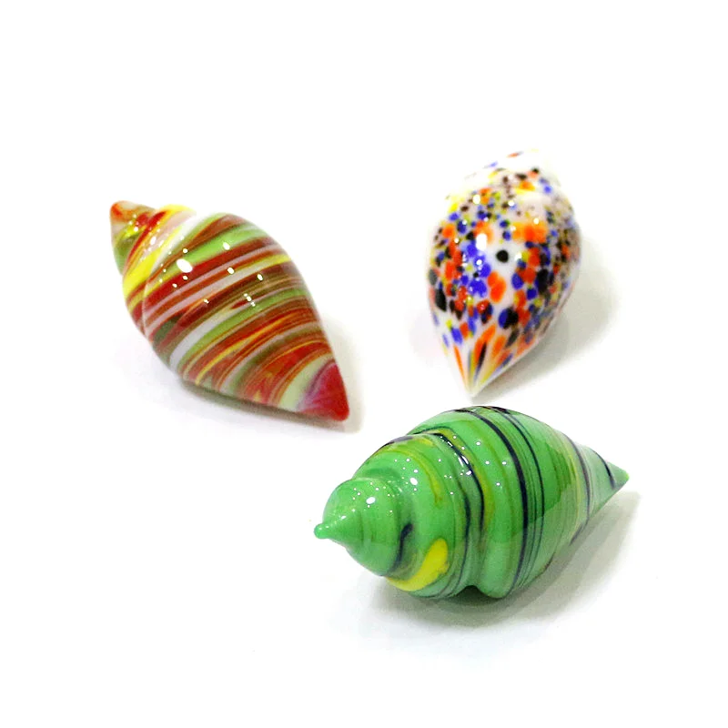 Cute Mini Glass Shell Conch Ornaments for Home Table Aquarium Decor Supplies Diy Fairy Garden Micro Landscape Bonsai Accessories