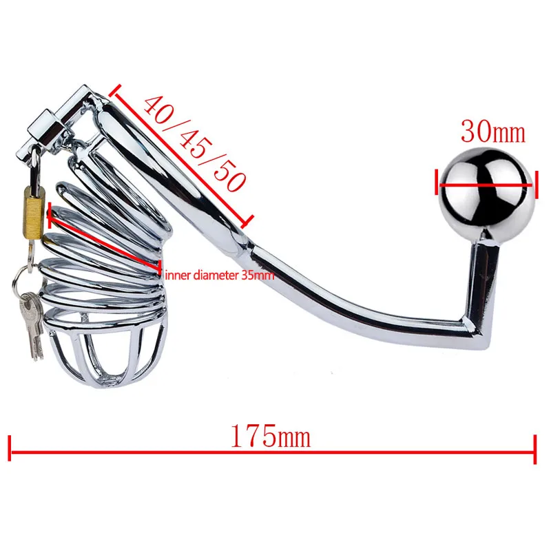 Металлическая клетка для пениса Анальная пробка мужское устройство верности эротические секс-игрушки для мужчин взрослые игры Cbt БДСМ Блокировка пениса клетка верности