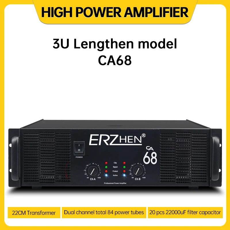 ERZHEN 84 only professional power amplifier 5000w x2 channel power amplifier subwoofer professional stage audio power amplifier