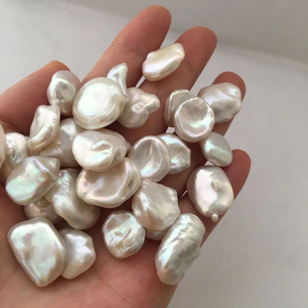 5 pcs/lot, KESHI PEARL,AAA baroque pearl beads,100% nature freshwater baroque pearl -around 12-16 mm half drilled hole