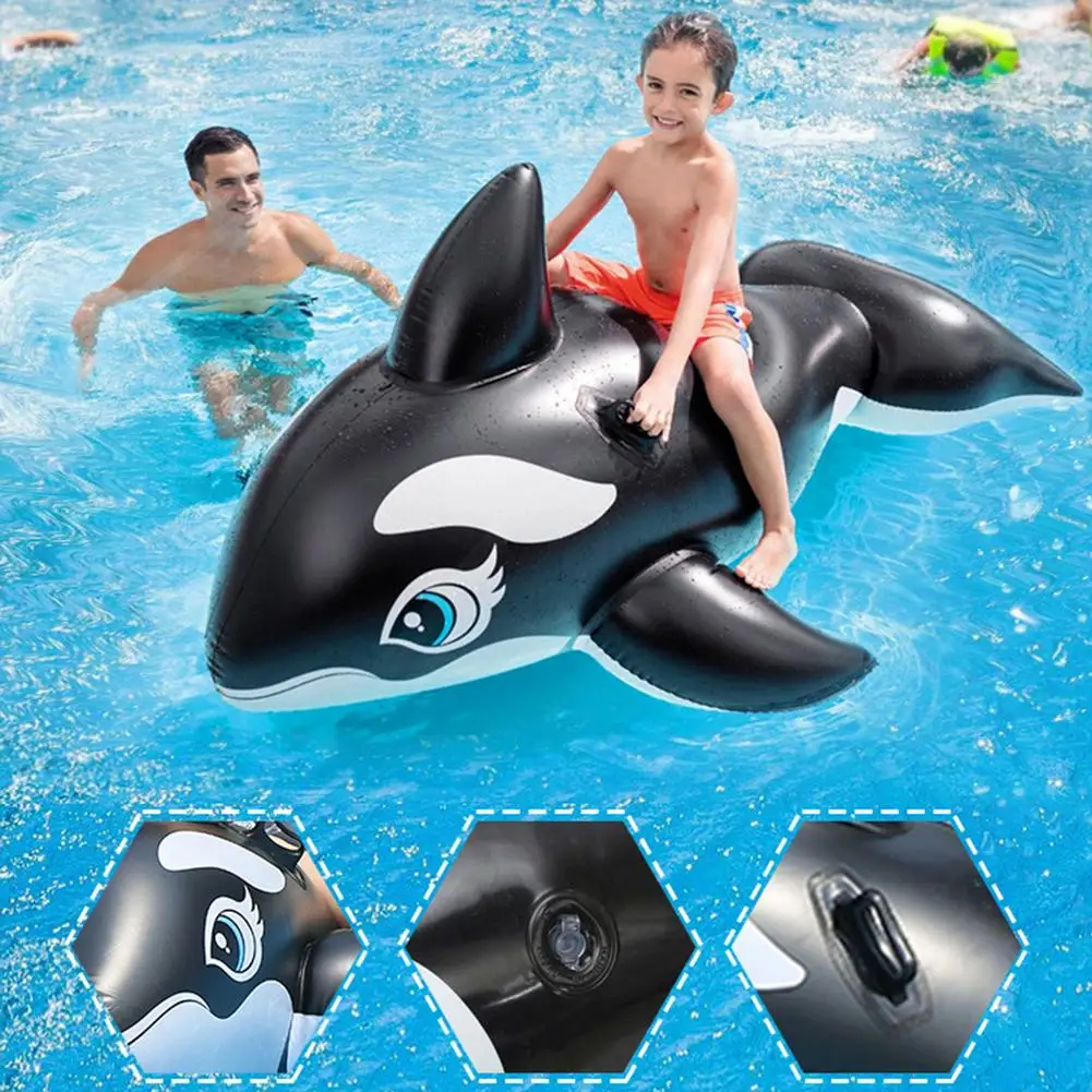 Whale Floating Mat Durable PVC Iatable Large Whale Shape Floating Mat Water Park Entertainment Swim Ring Swimming Supplies